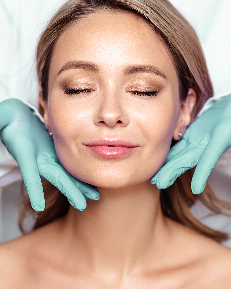 Woman with doctor in the clinic